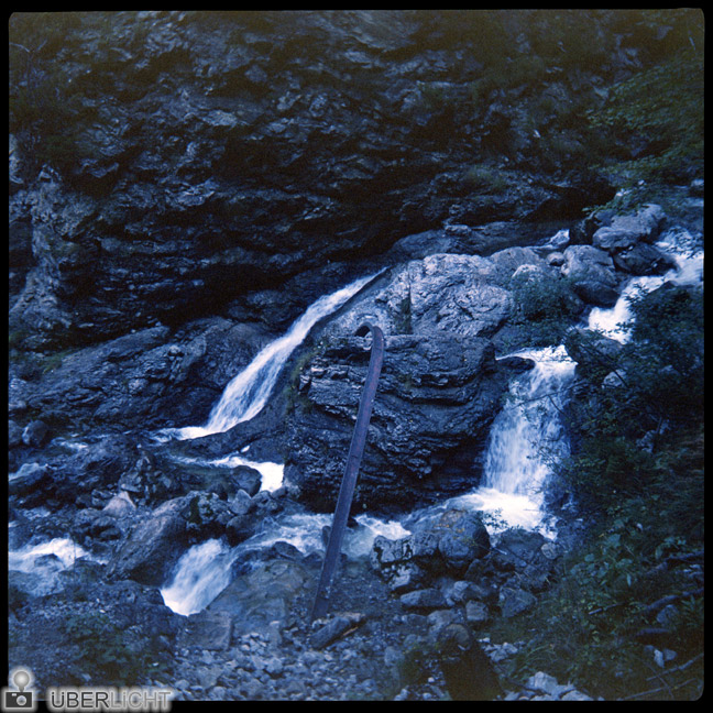 Agfa Click II, mountain torrent in the German Alps, analogue medium format camera